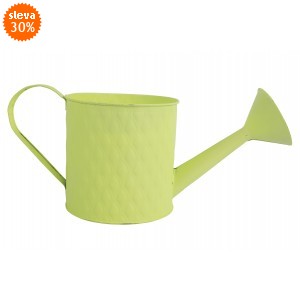 Plechový květináč Sannah L žlutý 34x15x15 cm