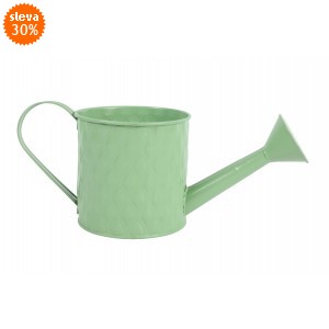 Plechový květináč Sannah M zelený 30x12x12 cm