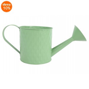 Plechový květináč Sannah L zelený 34x15x15 cm