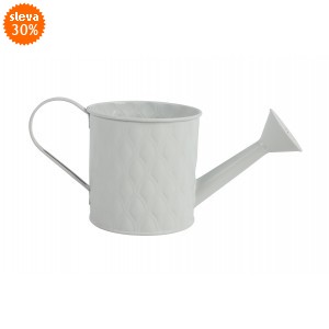 Plechový květináč Sannah S bílý 26x10,5x10,5 cm