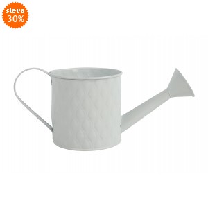 Plechový květináč Sannah M bílý 30x12x12 cm