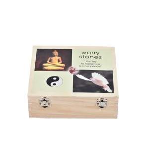 Dřevěná krabička Worry stones 7x18,5x20,5 cm