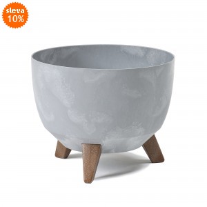 Plastová mísa Roma eco beton efekt 330 mm, šedý beton