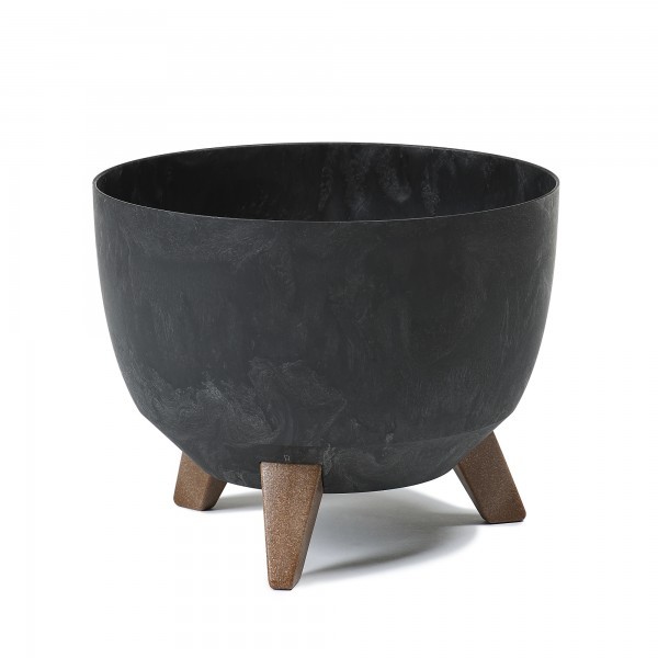 Plastová mísa Roma eco beton efekt 470 mm, černý beton