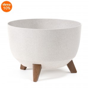 Plastová mísa Roma ECO 330 mm, bílo-béžová
