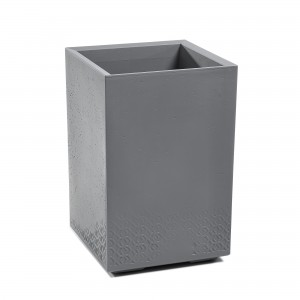 Plastový květináč Karo eco recycled beton 400x400x600 mm, šedý