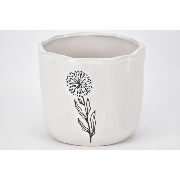 Porcelánový květináč bílý Taraxacum 13x15 cm II. jakost