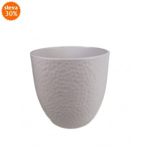 Keramický květináč Boston matný 19 cm bílý II. jakost