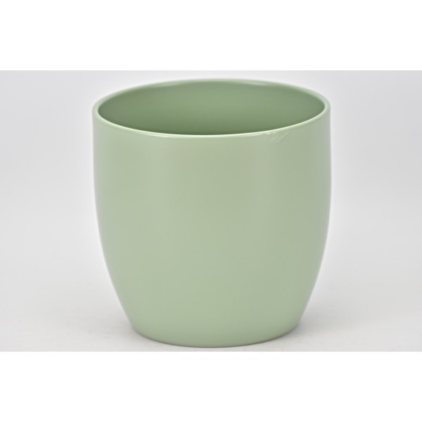 Keramický květináč Basel matný 16 cm lipově zelený II. jakost
