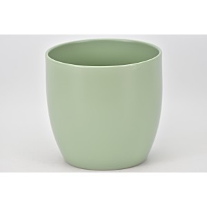 Keramický květináč Basel matný 16 cm lipově zelený II. jakost