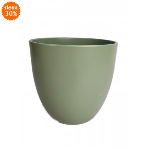 Keramický květináč Basel matný 16 cm lipově zelený II. jakost