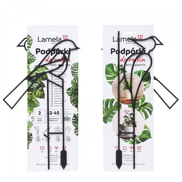 Podpěra pro rostliny ptáčci, v sadě 2 ks 43,5 cm a 46 cm, sada 15 ks