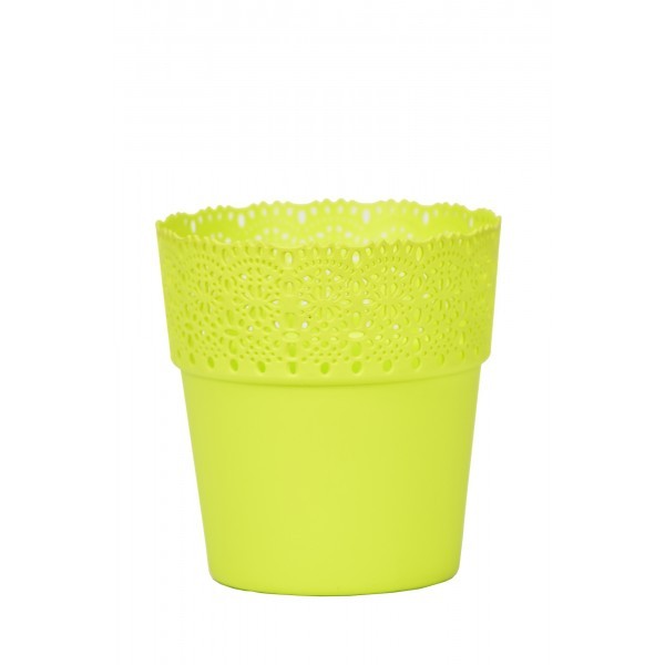 Plastový květináč krajka Bella 115 mm, limetka