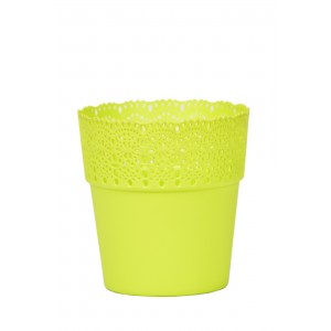 Plastový květináč krajka Bella 115 mm, limetka