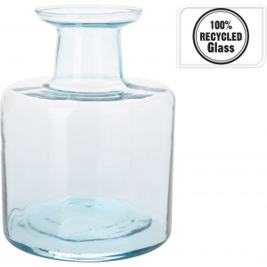 Skleněná váza z recyklovaného skla 21x15 cm