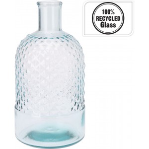Skleněná váza z recyklovaného skla 23x12 cm
