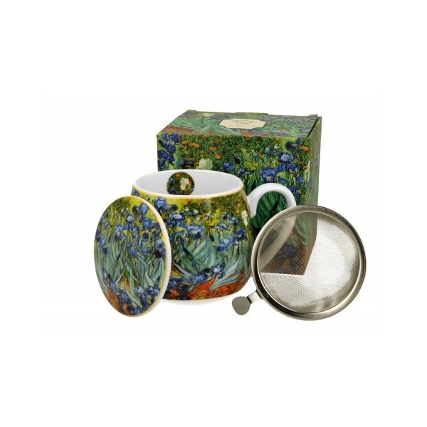 Porcelánový hrnek byliňák Irises inspired by Van Gogh 430 ml v dárkovém boxu