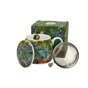 Porcelánový hrnek byliňák Irises inspired by Van Gogh 430 ml v dárkovém boxu