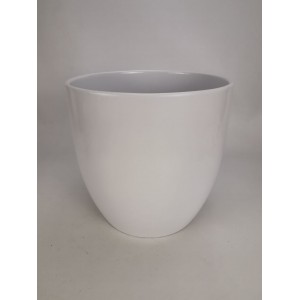 Keramický květináč Basel lesklý 19 cm bílý, 2. jakost