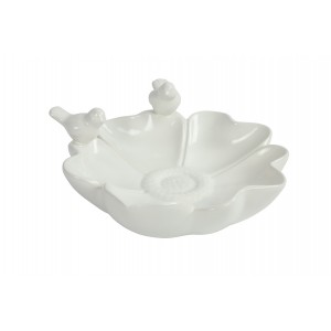 Keramické pítko pro ptáky Mala S bílé 26x25x10,5