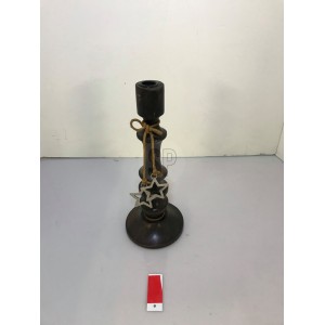 Dřevěný svícen Mango wood tmavě hnědý 30x12 cm