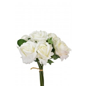 Svazek bílých růží 30 cm