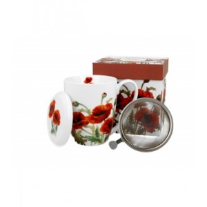 Porcelánový hrnek byliňák Classic Poppies 360 ml v dárkové krabičce