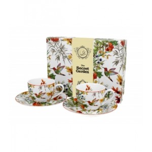 Porcelánový hrnek espresso s podtalířkem Linnea 90 ml, sada 2 ks v dárkovém boxu