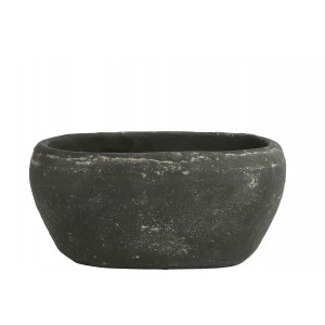 Oválný květináč Marvin antracit 13x16x28 cm