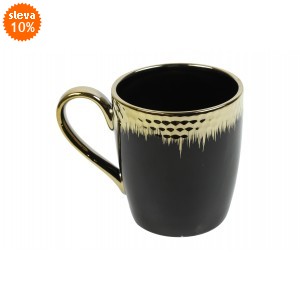 Hrnek Charlotte černý/zlatý
