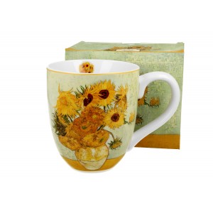Porcelánový hrnek XXL Sunflowers inspired by Van Gogh 1000 ml v dárkové krabičce