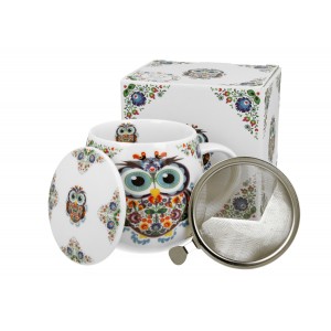 Porcelánový hrnek byliňák Owl Etno 430 ml v dárkovém boxu