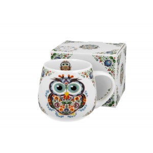 Porcelánový hrnek Owl Etno 430 ml v dárkovém boxu
