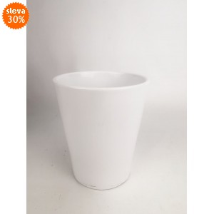 Keramický květináč na orchideje Merina Classic 12x10 cm bílý lesklý II.jakost