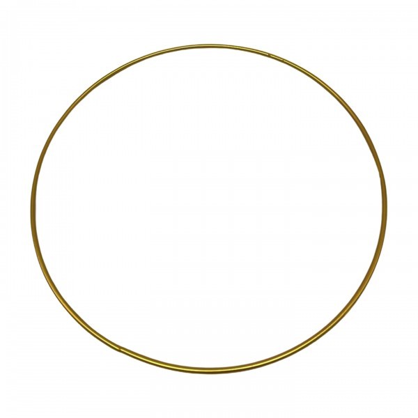 Kovová dekorační obruč zlatá 50 cm
