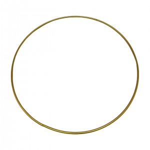 Kovová dekorační obruč zlatá 50 cm