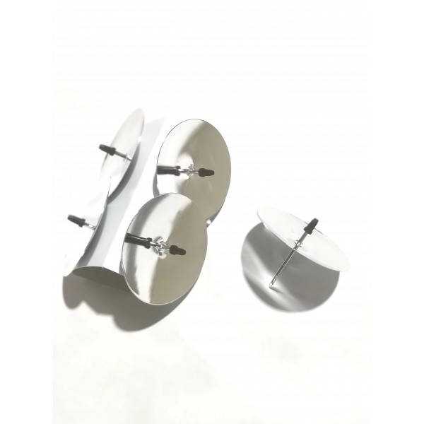 Kovový bodec na svíčku stříbrný 6 cm, s/4