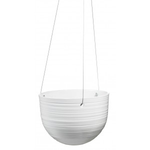 Závěsný keramický květináč Bergamo 18 cm lesklý bílý