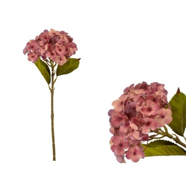 Umělá hortenzie růžová 45 cm