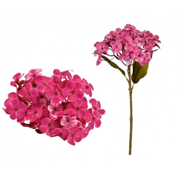 Umělá hortenzie tmavě růžová 45 cm