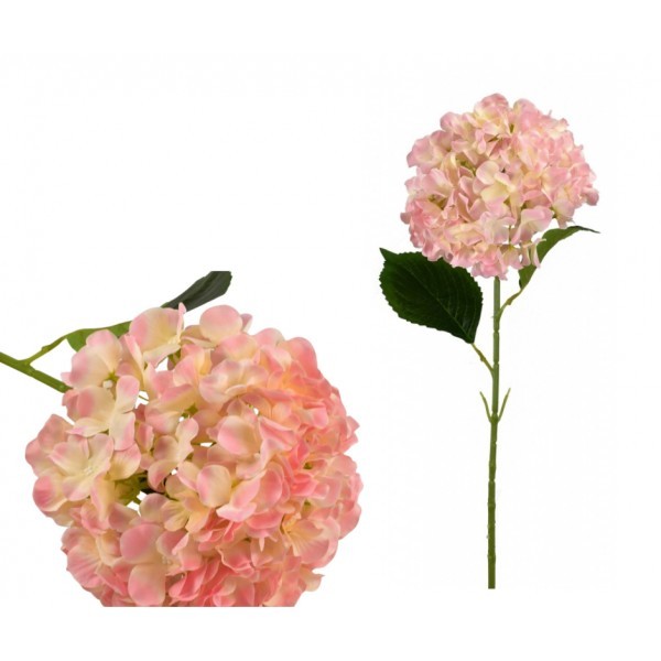 Umělá hortenzie růžová 75 cm