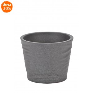 Keramický květináč Sonora efekt kamene 10 cm antracit II. jakost