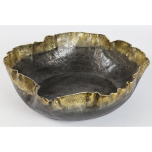 Kovová mísa Avelon L antik černá 12x43x44 cm