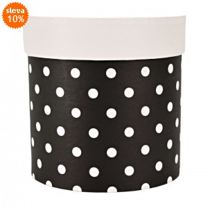 Flower box Puntík černo-bílý 12x11,5 cm