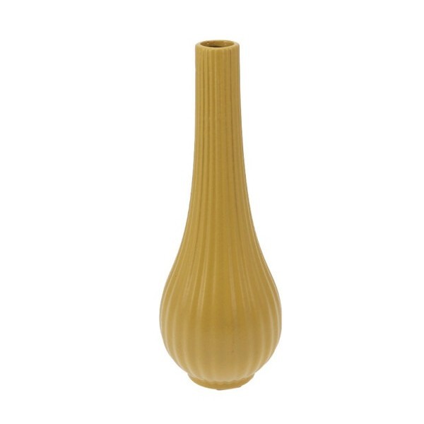 Vysoká porcelánová váza 26 cm hořčicová