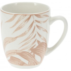 Porcelánový hrnek Leaf 350 ml béžový