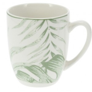 Porcelánový hrnek Leaf 350 ml zelený
