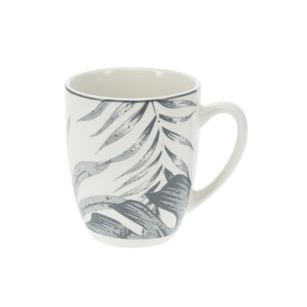 Porcelánový hrnek Leaf 350 ml šedý