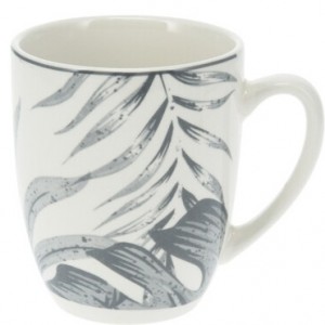 Porcelánový hrnek Leaf 350 ml šedý