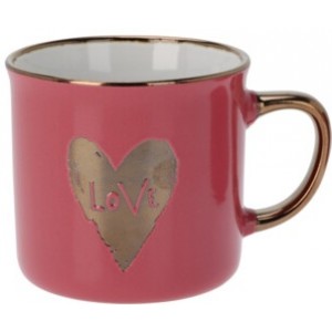 Kameninový hrnek Heart 300 ml červený F